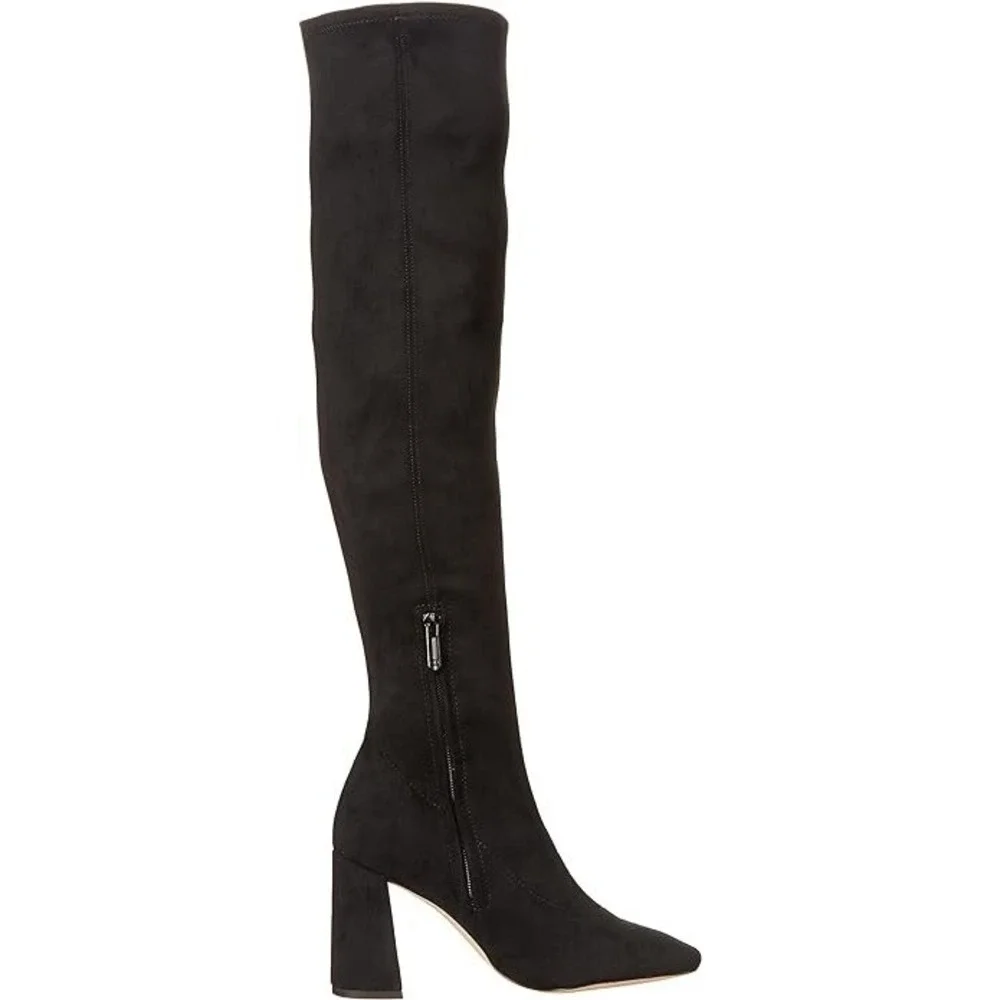Sam Edelman Women's Cosette Over-The-Knee Boot Black Microsuede Stretch Size 9 M